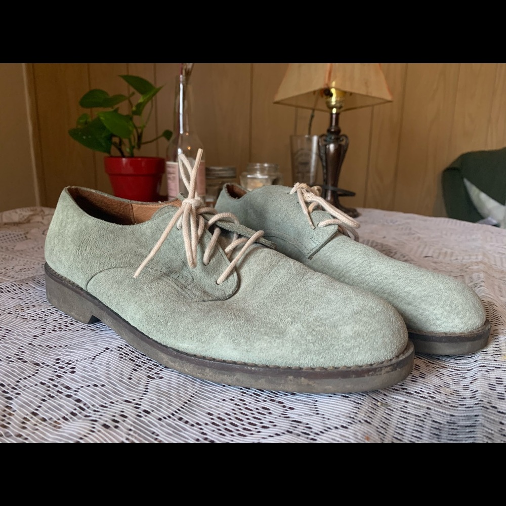 Vintage Eddie Bauer Blue Suede Loafers